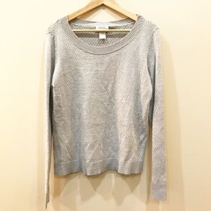 Barneys New York Gray/Silver Sweater - Size L